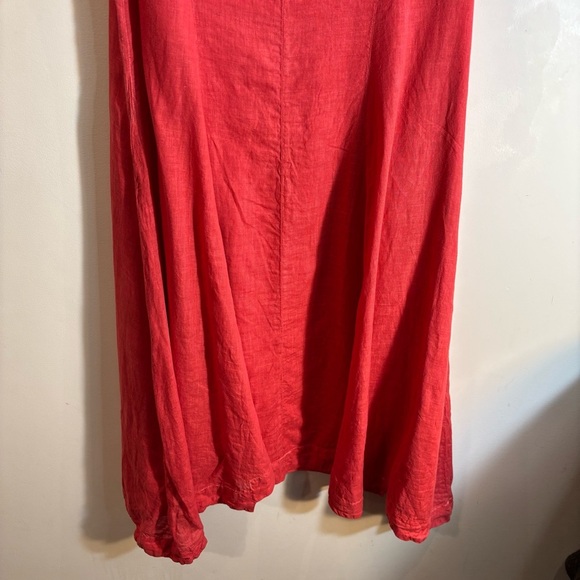 Assymetrical Hem Line Linen Dress SZ XL Sleeveless Unlined - Picture 7 of 7